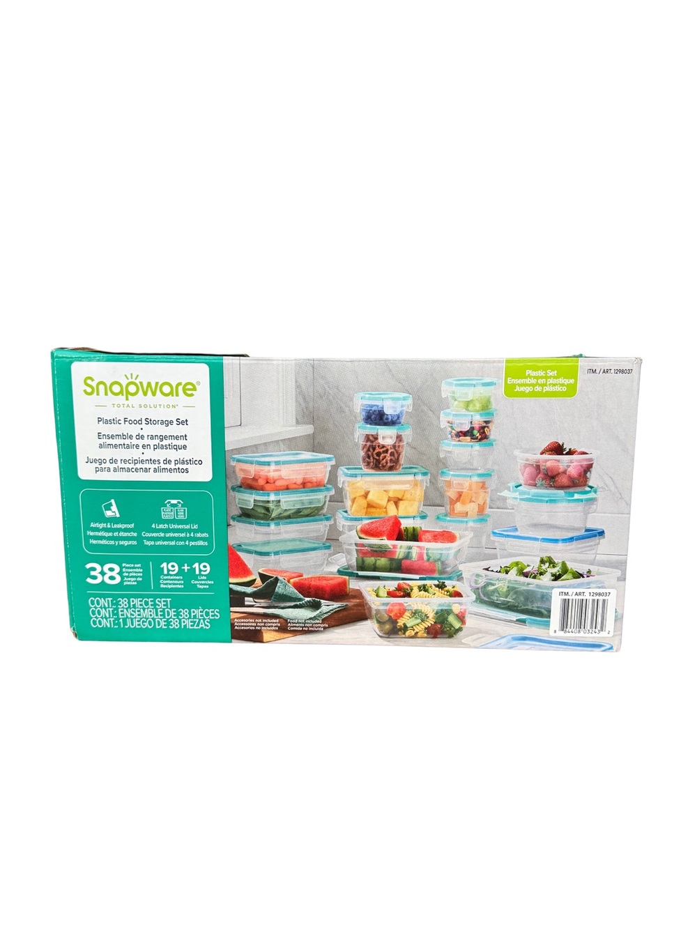 Teal Plastic Food Storage Set - 38 Piece
